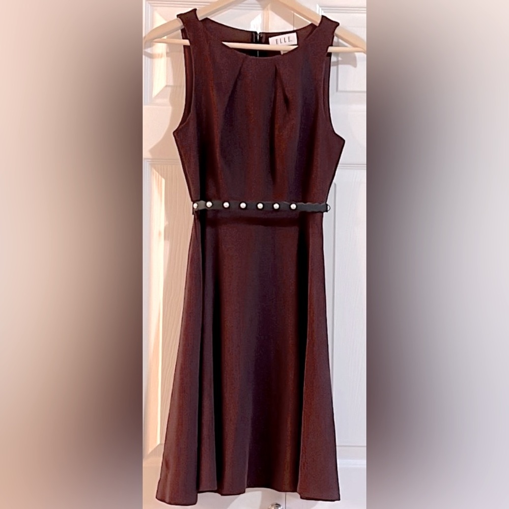 Elle soft linen A-line dress